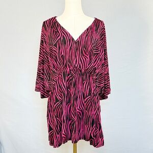 Dear Scarlett Pink & Black Striking Zebra Print Dress That Makes Bold Statement
